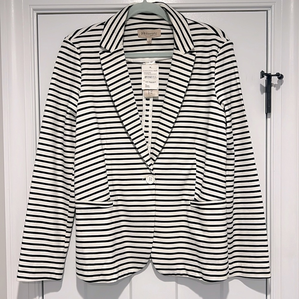Philosophy Notch Collar One Button Blazer